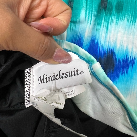 Miraclesuit Blue and Green One Piece Size 10 - Picture 3 of 4